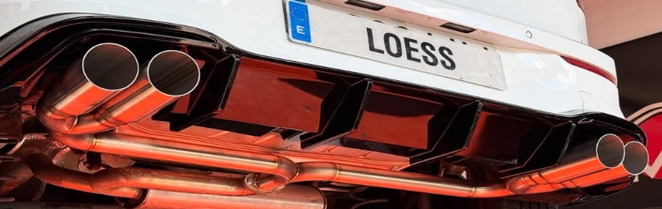 Tubo de escape personalizado hecho en Loess Motorsport, Badalona