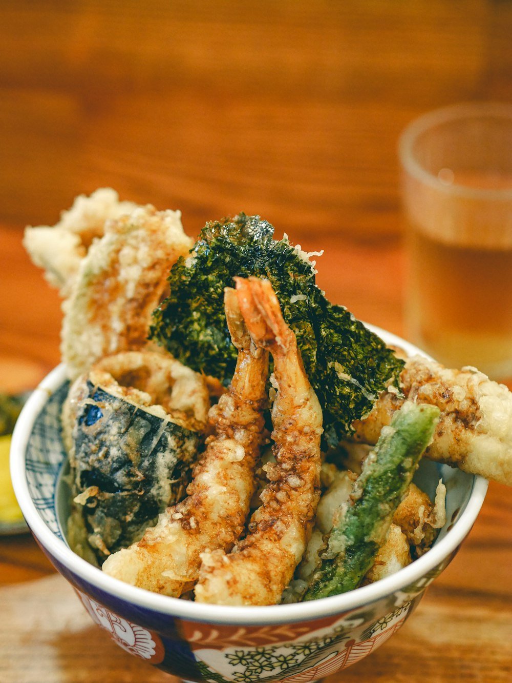 Tempura recién hecha